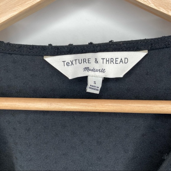 Madewell Texture and Thread crossover top black Swiss dot size small - Picture 4 of 8